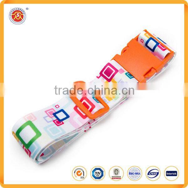 Custom printed luggage strap, luggage belt strap with plastic safety breakaway buckle manufacturer