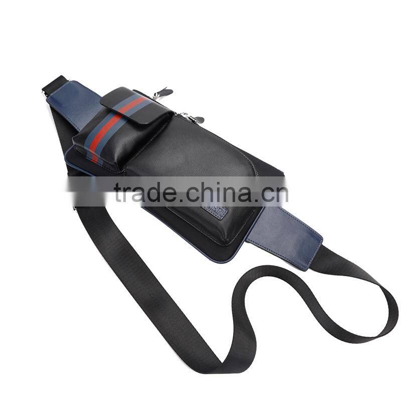2016 new trends genuine leather waist bags men fashion small bags