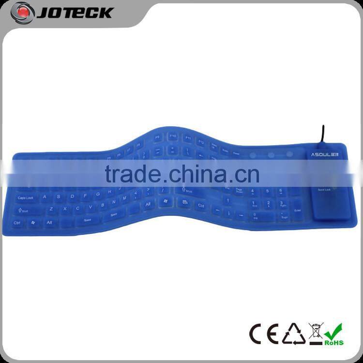 Cheap and flexible silicone rubber computer keyboard with number key part---JK109