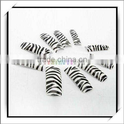 100pcs Beautiful Pro Exquisite Pattern Plastic French False Nail tips - H01309