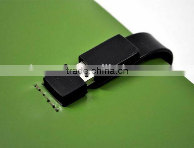 New arrival PU 4GB spiral notebook with usb