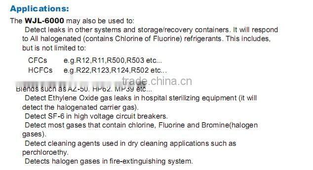 Reliable negative corona halogen Leak detector WJL-6000