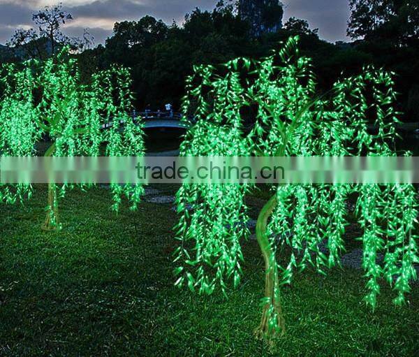 3546 pcs leds dry tree for decoration, good quality led willow tree light green/ white color 3.5m green tree