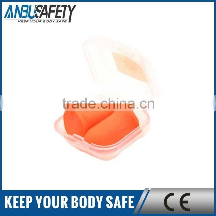 orange bullet shaped pu foam earplugs