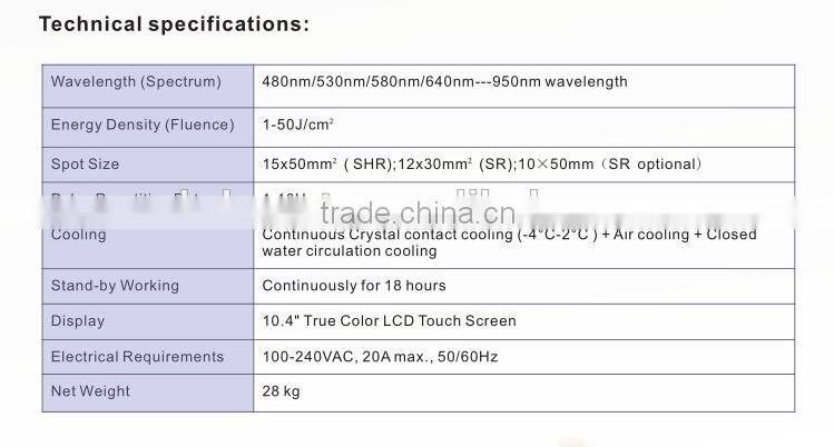 2016 Hot Sale 2 handles Portable IPL for Dark Circles and face lift elight laser equipment