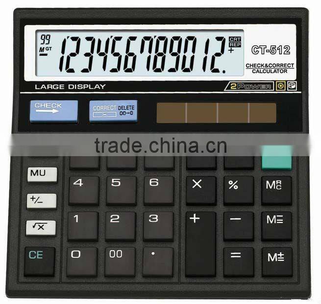 12 digital dual power electronic calculator