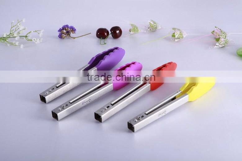 New style Stainless Steel Tongs for Barbecue(BBQ) and Baking, Kitchen Hand Tool, Easy Wash