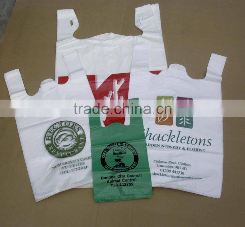 Print plastic shopping bag for supermarket,high quality and Biodegradable,OEM orders are welcome