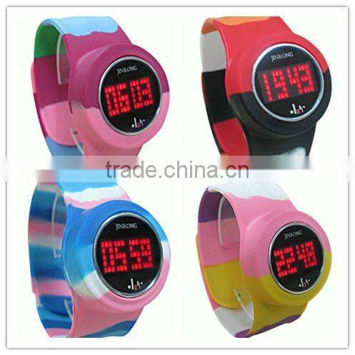 newly silicone touch screen smart watch LED watch