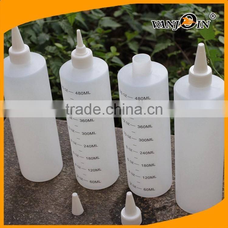 Empty 16oz Plastic Squeeze Dropper Bottles