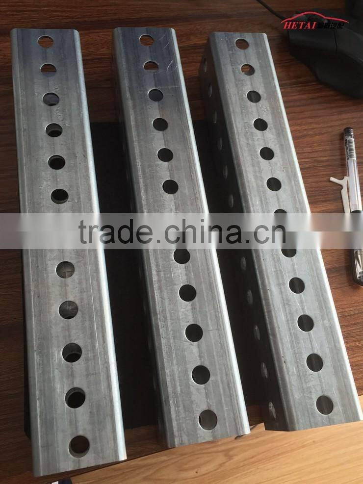 Galvanized square tube perforated sign posts