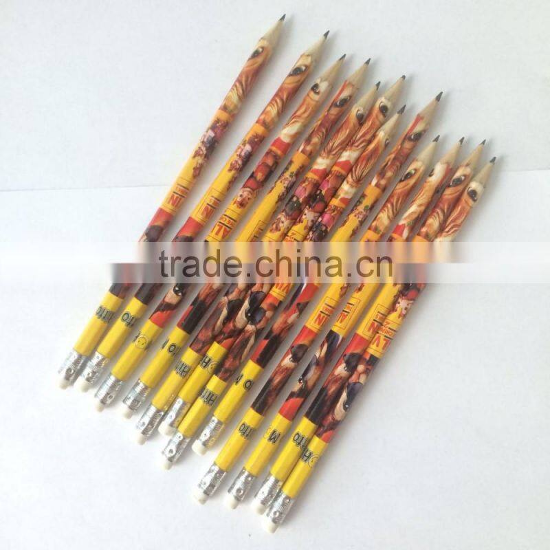 Cheap Wholesale School Stationary HB Pencils with Erasers