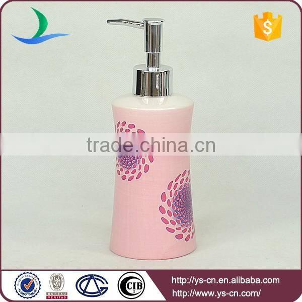 Pink Patterns Decal Ceramic decorative Bath Sets And Accessories