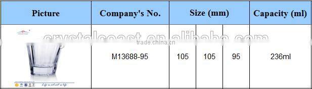 wholesale thick slant whiskey glass tumbler