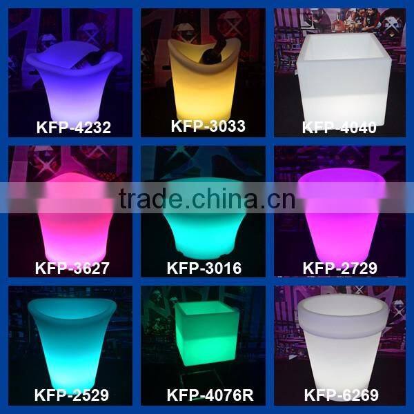 Custom Branded Plastic Rechargeable Illuminated LED Ice Bucket