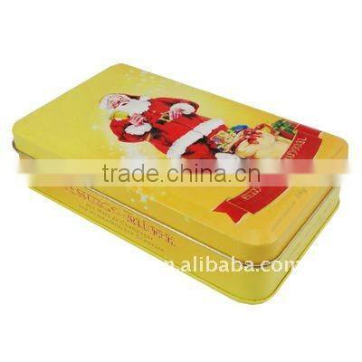 4 color print embossed tin box