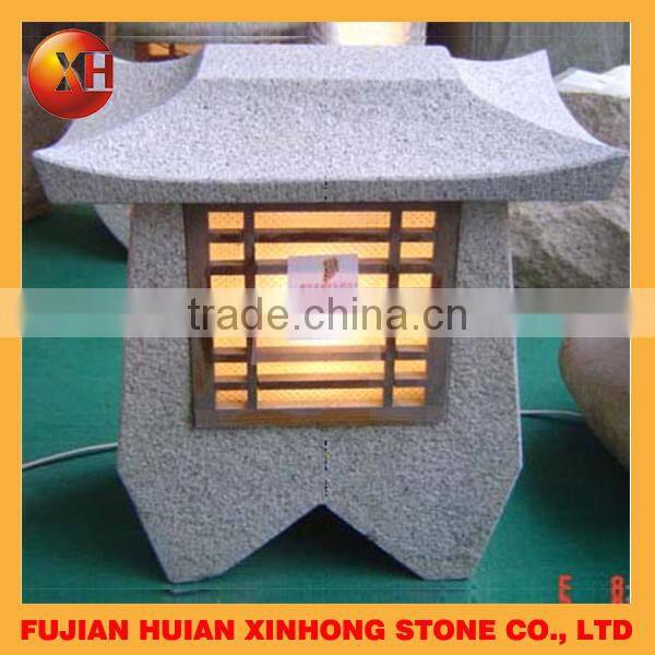 lantern light medium handcarved nature stone fence lantern