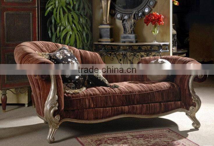 Classic luxury wooden living room two seat sofa