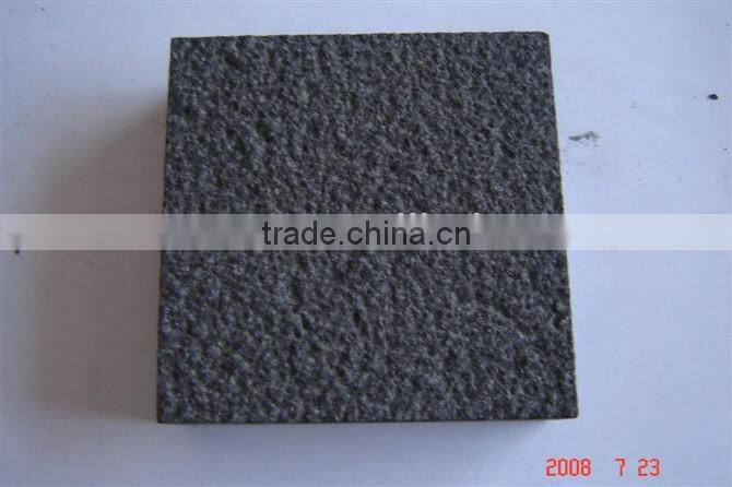 bush hammered black sandstone tile