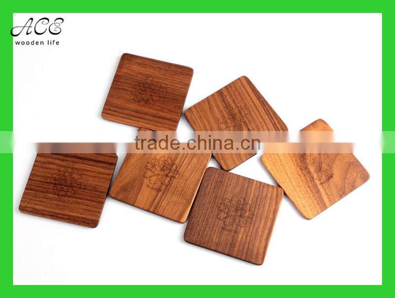 Custom wooden coasters Laser engraved coasters High quality wood placemat