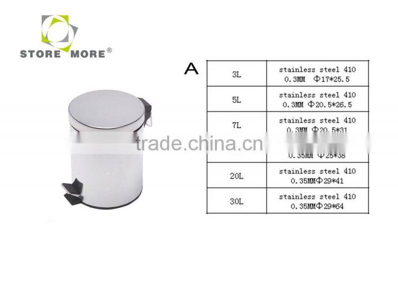 Cash Discount! Hot Selling STORE MORE Stainless Steel Trash Can