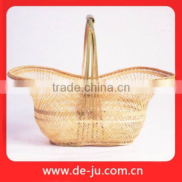 Handle Knit Natural Bamboo Handmade Basket