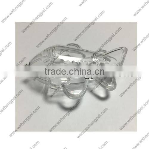 Cleverish portable cute transparent plane plastic storage jewelry wedding box kit