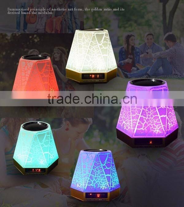 2016 Colorful Dazzle Light Crack Bluetooth Speaker Outdoor Portable Mini Bass Sound Box