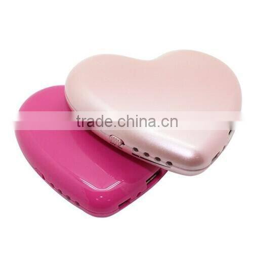 Cute Heart Shaped 3600mAh Backup Battery Mobile Phone Power Bank