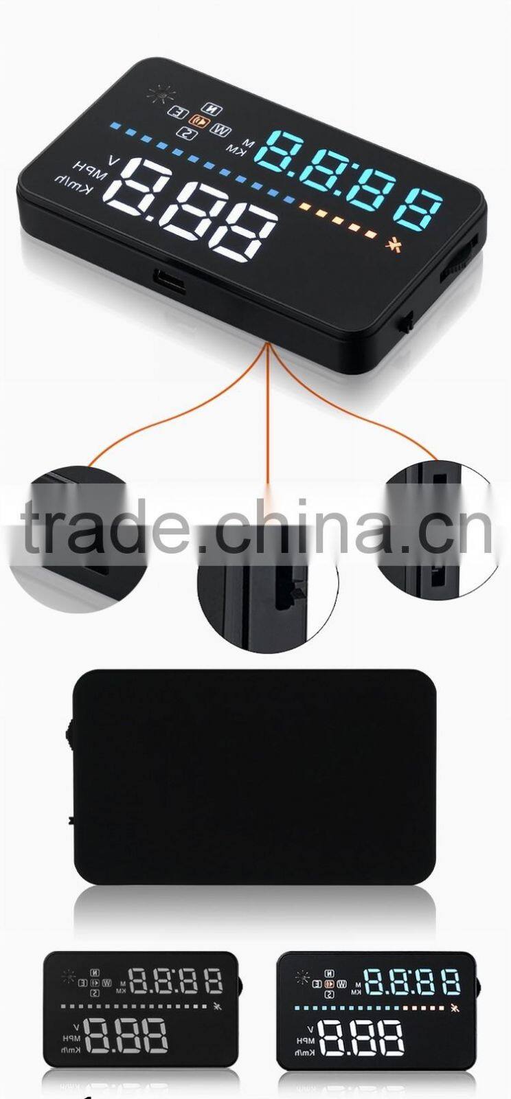 Universal Head Up Display With GPS 3.5 inch Screen HUD For Car Auto Speed Monitor For Wholesale