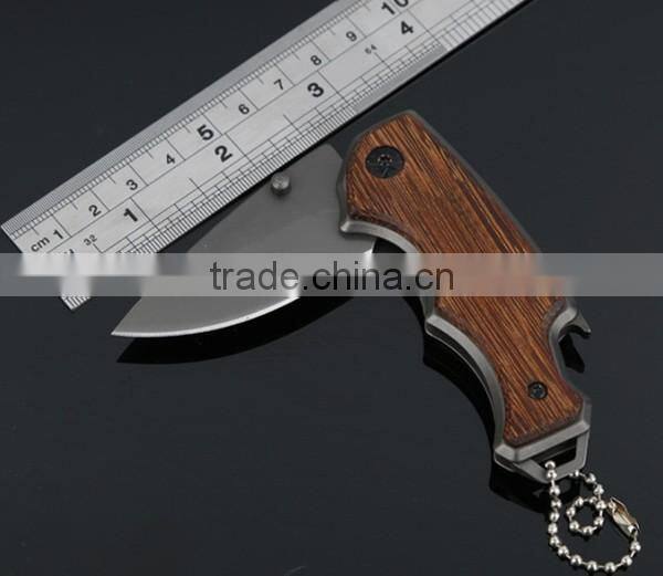 Camping folding pocket knife, outdoor survival fruit knife multi-function tool
