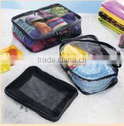 Mesh Travel Bags(3 pack)/nylon mesh packing bag/nylon mesh zippered bag