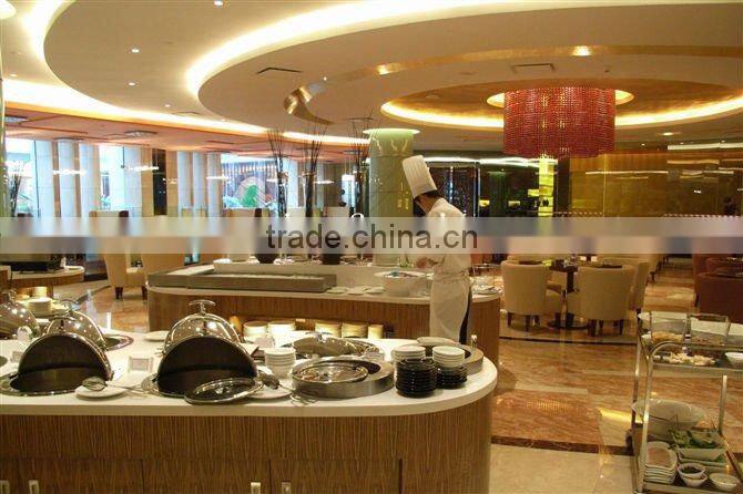 Design new stylish custom sized solid surface top design hotel buffet