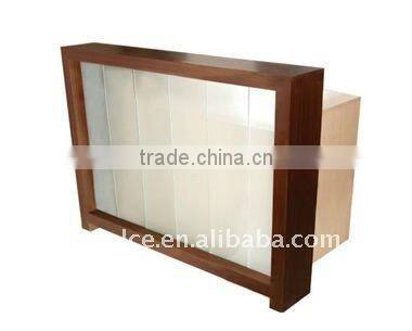 Nail salon reception desk Solid wood office table design receptionist table F-2709-2