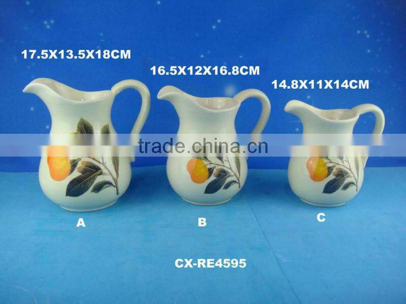 Ceramic water pitcher ,porcelain water pitcher,dolomite milk pitcher,clay water pitcher