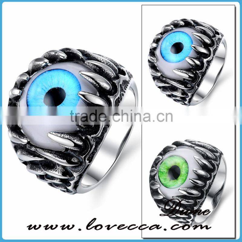 Cheap Finger Spikes Stainless Steel Ring Eyeball Jewelry