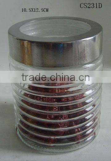 transparent cylinder glass canister sets