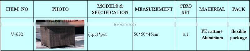 wicker rattan outdoor flower pot