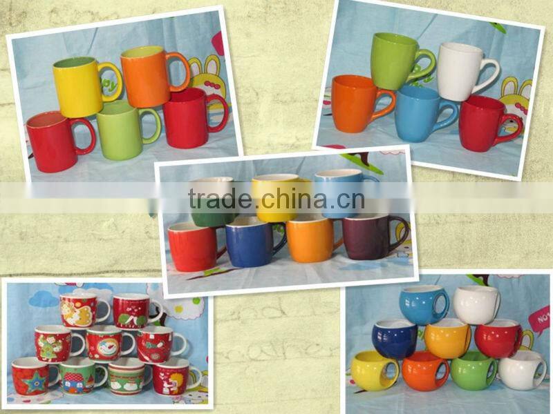 11oz colorful wholesale ceramic coffee mug/mugs