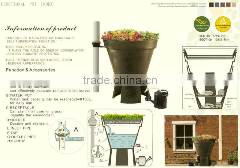 Self-Watering Functional Large Planter Wholesale from GreenShip 12GOT80/12GOT100