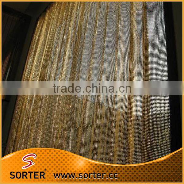 Semi-translucent Waterproof Metal Sequin Fabric Panel Curtains