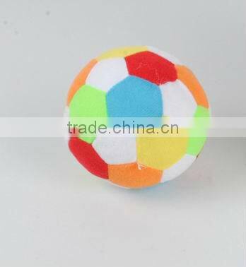 factory supply 4" soft plush ball for kids/ stuffed ball with bell