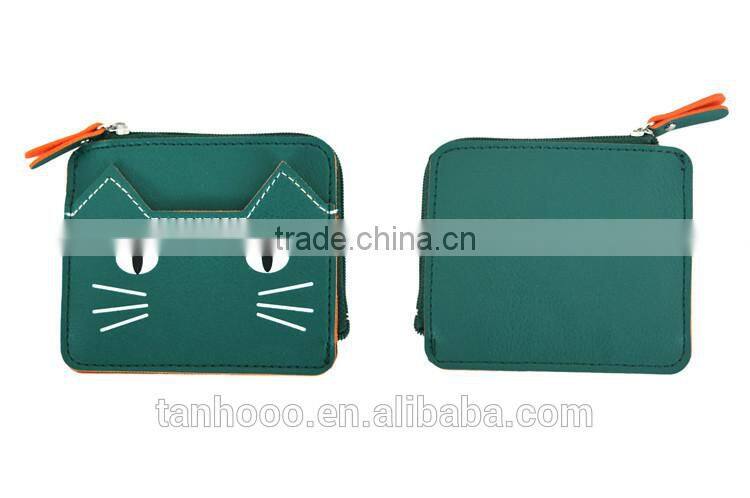 hot selling black leather id card holder wallet ,business card case/ visiting card holder