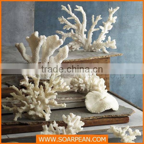White resin fake coral animal sculpture indoor decoartion