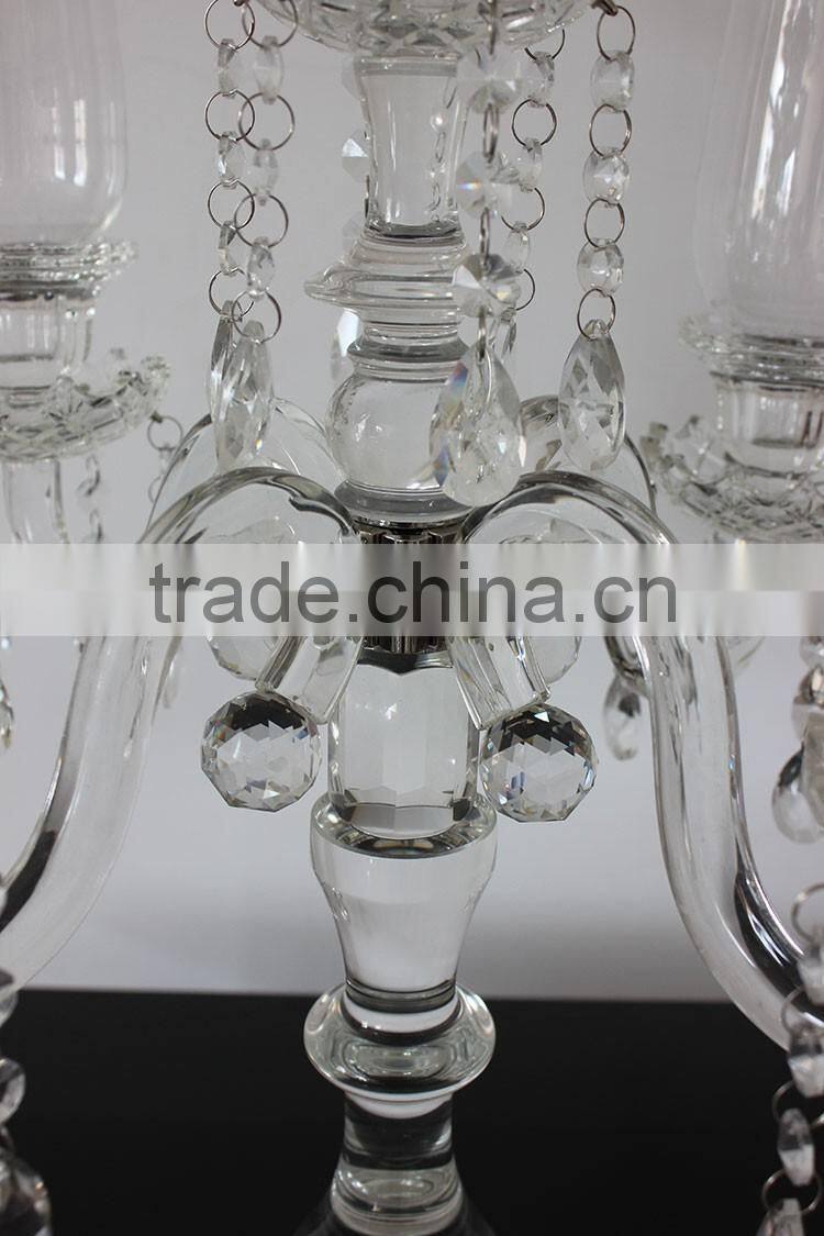 Jingyage modern crystal candelabra for wedding centerpiece