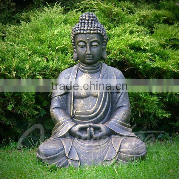 Outdoor religious fengshui metal crafts bronze siting life size buddha for sale