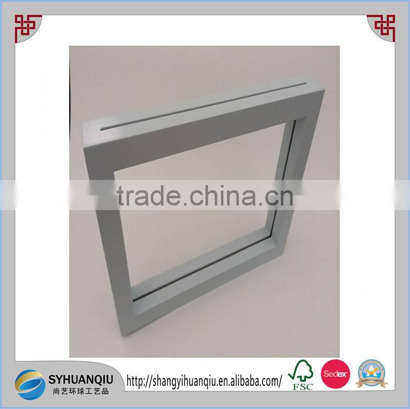 Simple wooden frame with a sliding slot