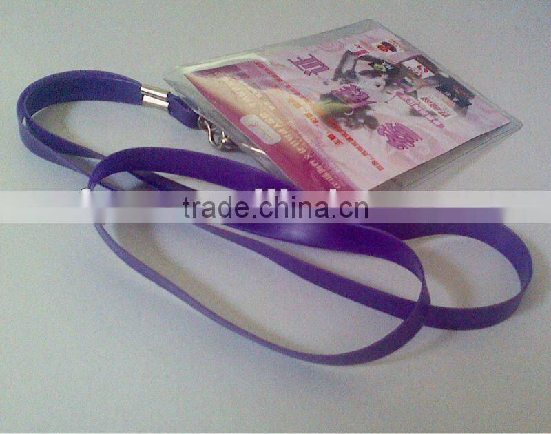 2016 Custom silicon lanyard/fashion silicone lanyard