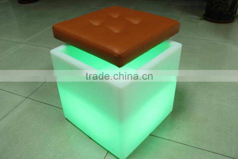 Rechargeable night club table ktv bar chair led wine cubic tank