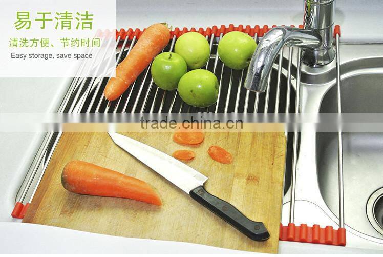 Stainless steel Kitchen Storage Rack Foldable Draining Rack